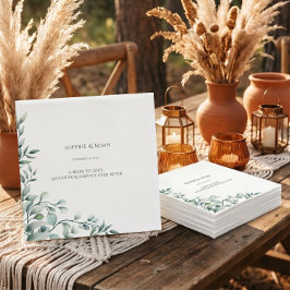 Guardanapo De Papel Casamento Minimal Clássico Estético Elegante Suave