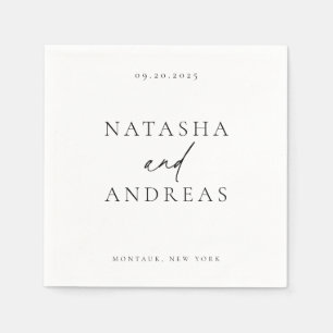 Guardanapo De Papel Casamento Minimalista Chic Contemporâneo
