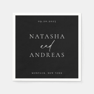 Guardanapo De Papel Casamento Minimalista Chic Contemporâneo