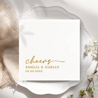 Guardanapo De Papel Casamento Minimalista Do Elegante Moderno Cheers S