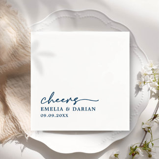 Guardanapo De Papel Casamento Minimalista Do Elegante Moderno Cheers S