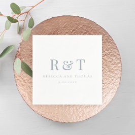 Guardanapo De Papel Casamento minimalista do monograma moderno