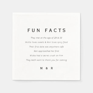 Guardanapo De Papel Casamento minimalista fatos engraçados e divertido