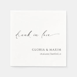 Guardanapo De Papel Casamento Minimalista Formal Moderno e Elegante