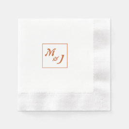 Guardanapo De Papel Casamento Minimalista Moderno Boho Terracotta