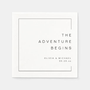 Guardanapo De Papel Casamento Minimalista Moderno de Chic