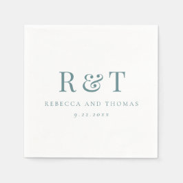 Guardanapo De Papel Casamento Minimalista Monograma Moderno
