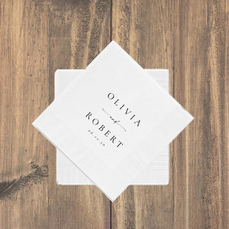 Guardanapo De Papel Casamento Minimalista Napkins