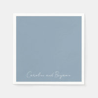 Casamento Mínimo Elegante Personalizado Dusty Blue