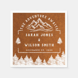 Guardanapo De Papel Casamento mínimo simples de Destino das Montanhas