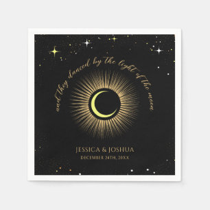 Guardanapo De Papel Casamento Místico De Poeira Estelar Celestial