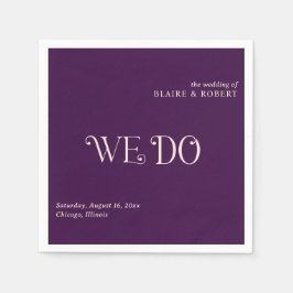 Guardanapo De Papel Casamento Moderno Blaire Roxo
