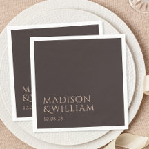 Casamento Moderno Chic Simples Marrom