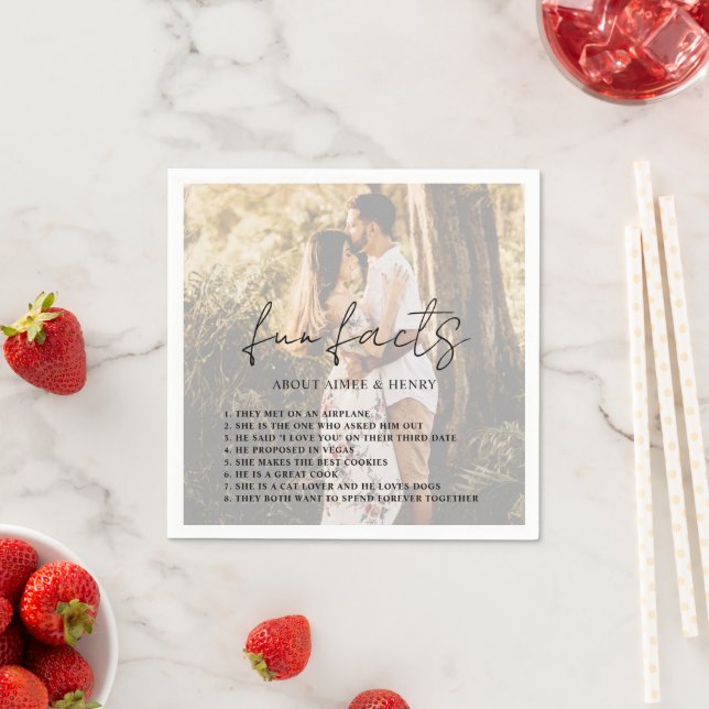 Guardanapo De Papel Casamento Moderno com Letra Rústica em Foto (Insitu)