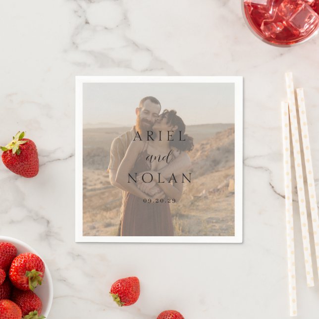 Guardanapo De Papel Casamento Moderno de Foto Limpo (Insitu)