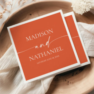 Guardanapo De Papel Casamento Moderno Minimalista Elegante ao Pôr do S