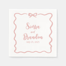 Casamento Moderno Minimalista Personalizado Napkin