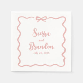 Guardanapo De Papel Casamento Moderno Minimalista Personalizado Napkin