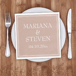 Guardanapo De Papel Casamento Moderno Minimalista Rosa