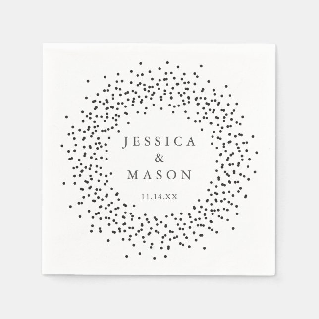 Guardanapo De Papel Casamento Moderno Napkins - Cocktail Napkin (Frente)