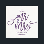 Guardanapo De Papel Casamento Moderno Napkins | Esboço de pincel (amei<br><div class="desc">Recepção de casamento moderna ou Chá de panela Napkins: mude a cor do "Sr. & Sra." para qualquer cor que você quiser apenas mudando sua cor de fundo! Quer usá-las para sua festa de noivado ou outras festas de casamento anteriores? Basta mudar "O Novo" para "Em breve" AQUI ESTÁ COMO:...</div>