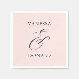 Guardanapo De Papel Casamento Moderno Rosa Bege Vanessa