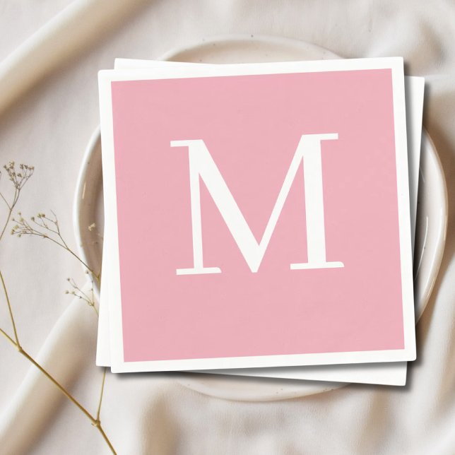 Guardanapo De Papel Casamento monograma - Design de pincel de Napkin (Monogrammed Wedding Napkin Blush Design
)