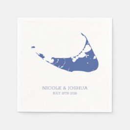 Guardanapo De Papel Casamento na Ilha Nantucket azul Nantucket