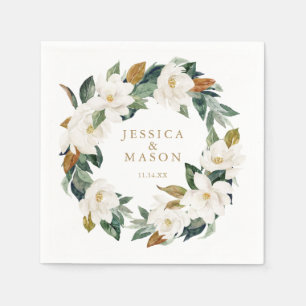 Guardanapo De Papel Casamento Napkin Greenery Magnolia Napkin