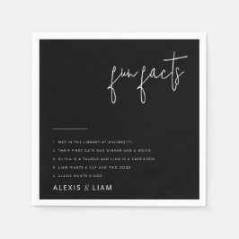 Guardanapo De Papel Casamento Negro e Branco Moderno Napkins