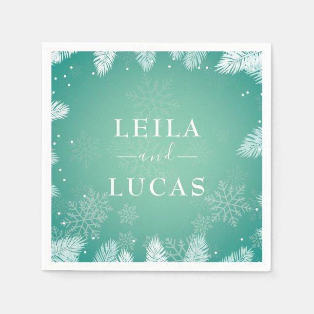 Guardanapo De Papel Casamento no inverno (Frente)