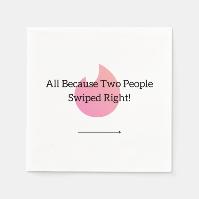 Guardanapo De Papel Casamento/Noivado Varridos Para A Direita (Frente)