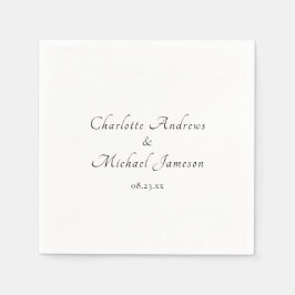 Guardanapo De Papel Casamento Nomes Casais Letra Elegante Moderna