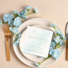 Guardanapo De Papel Casamento Onda de Aquarela Azul