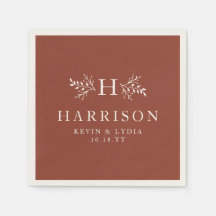 Casamento outono de ferrugem do monograma russo