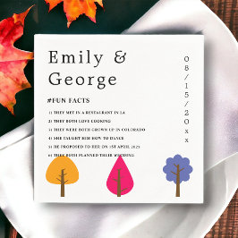 Guardanapo De Papel Casamento outono Elegante de Árvores Coloridas