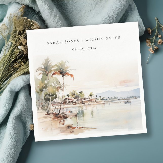 Guardanapo De Papel Casamento paisagístico de Montego Bay Jamaica (Criador carregado)