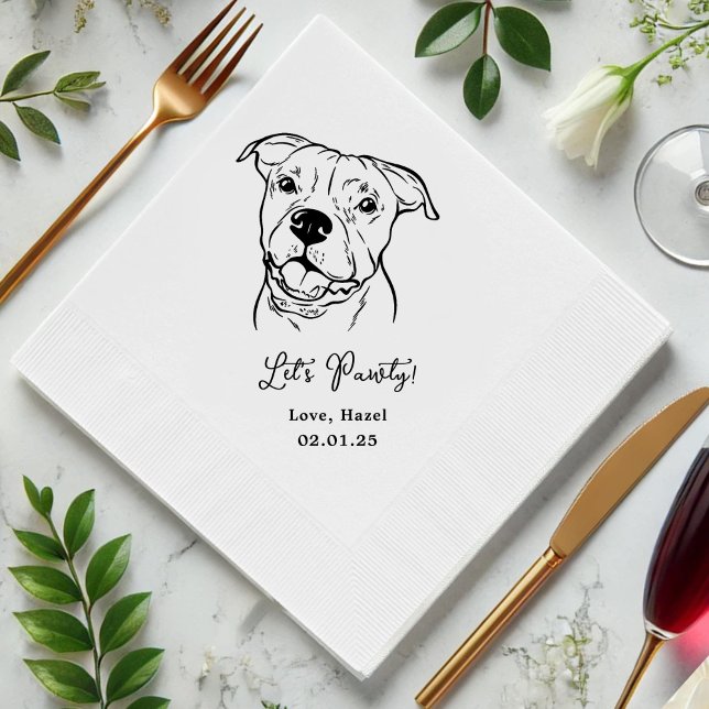 Guardanapo De Papel Casamento Pawty Custom Pet Cocktail vamos Napkins (Criador carregado)