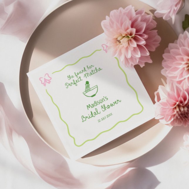 Guardanapo De Papel Casamento Perfeito de Matcha Bem-vindo à Churrasqu (Criador carregado)