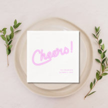 Casamento Personalizado Cheers Roxo Neon