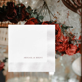 Guardanapo De Papel Casamento Personalizado com Moeda de Ruby Red Bran