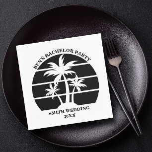 Guardanapo De Papel Casamento Personalizado da Ilha do Partido da Bach