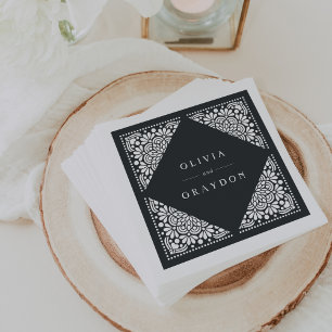 Guardanapo De Papel Casamento personalizado das artes de Beaux