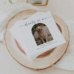 Guardanapo De Papel Casamento Personalizado De Cachorro Elegante
