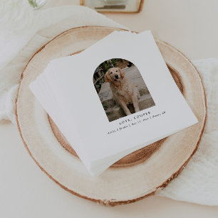 Guardanapo De Papel Casamento Personalizado De Cachorro Elegante