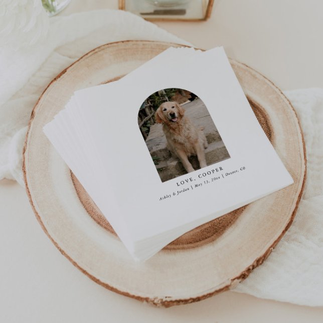 Guardanapo De Papel Casamento Personalizado De Cachorro Elegante (Criador carregado)