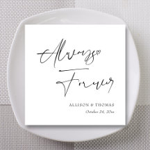 Casamento Personalizado de Caligrafia Branca e Pre