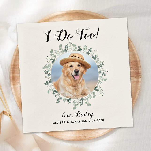Guardanapo De Papel Casamento Personalizado De Cão Eucalyptus Pet (Criador carregado)