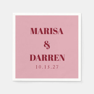 Guardanapo De Papel Casamento Personalizado De Cor Vermelha Branca Com