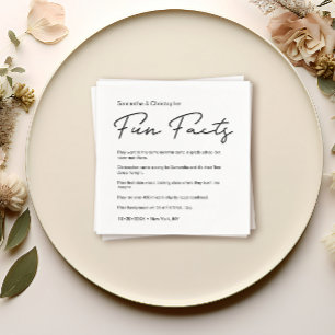 Guardanapo De Papel Casamento Personalizado de Fatos de Diversão de Sc